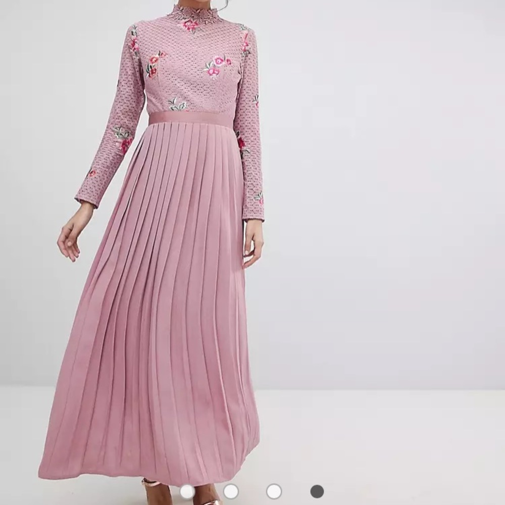 ‘Tall’ embroidered lace midaxi - Little Mistress